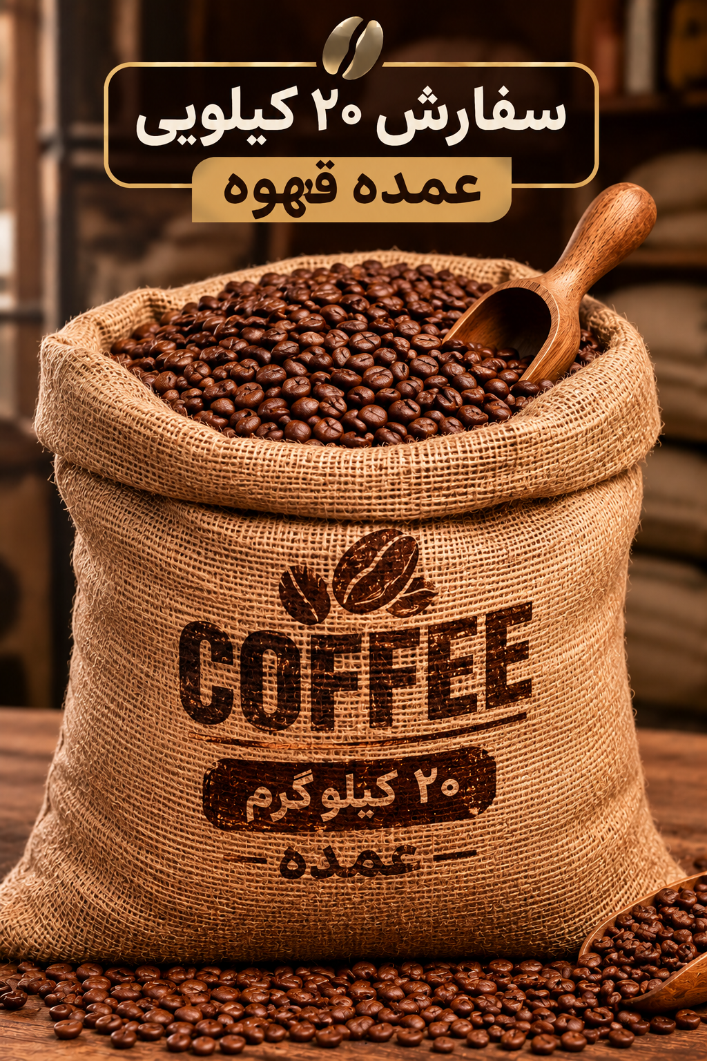 قهوه ۱۰۰روبوستا ۲۰ کیلوگرم